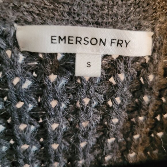 Emerson Fry Cozy Cable Cardigan - Alpaca - Charcoal - Picture 6 of 15